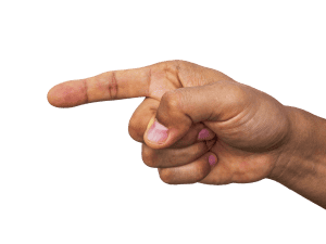 Business constellations - pointing finger